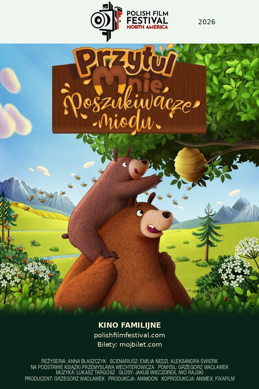 Plakat filmu „Przytul mnie. Poszukiwacze miodu”